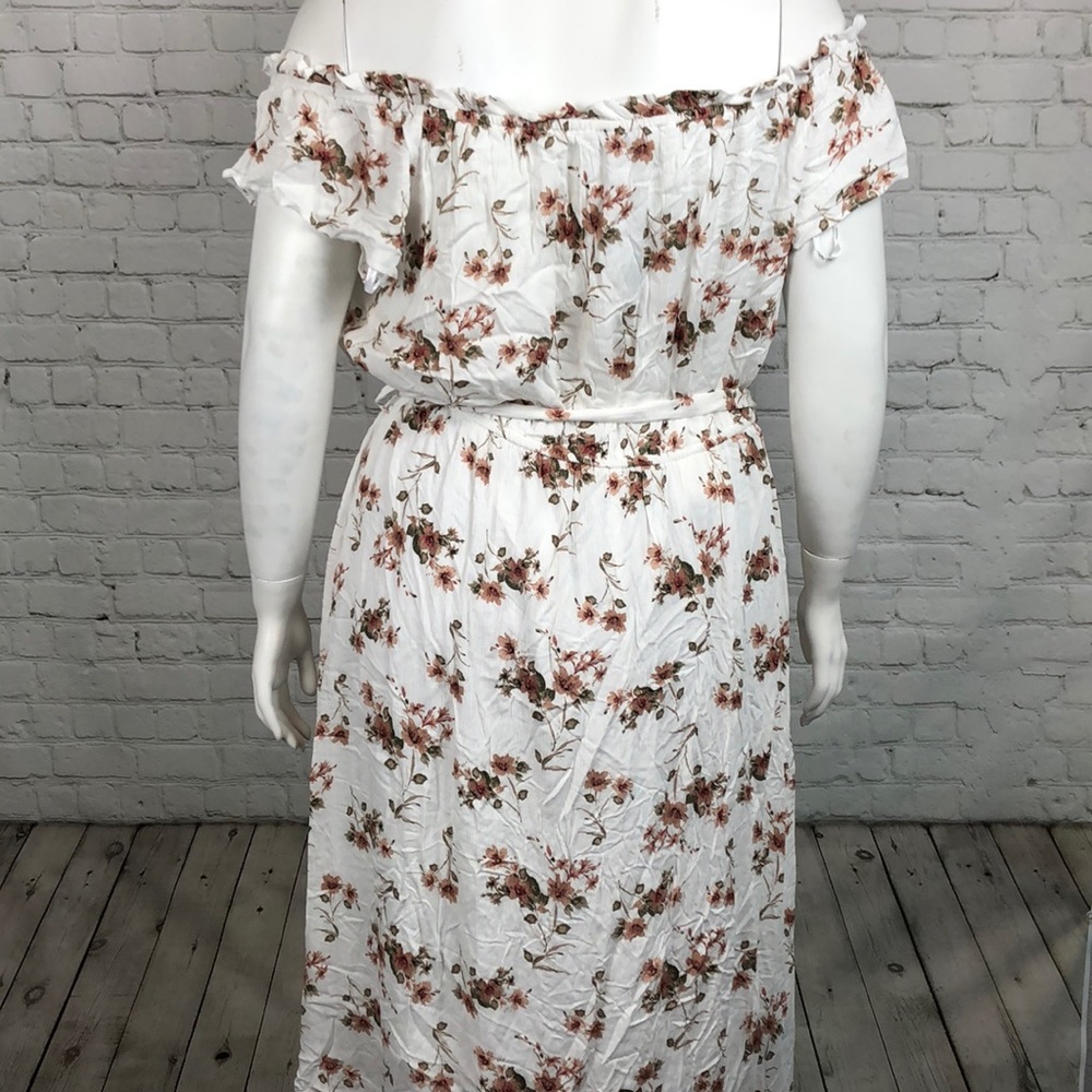 City Chic Garden Art Off Shoulder Maxi Dress 14 18 - Picture 4 of 9